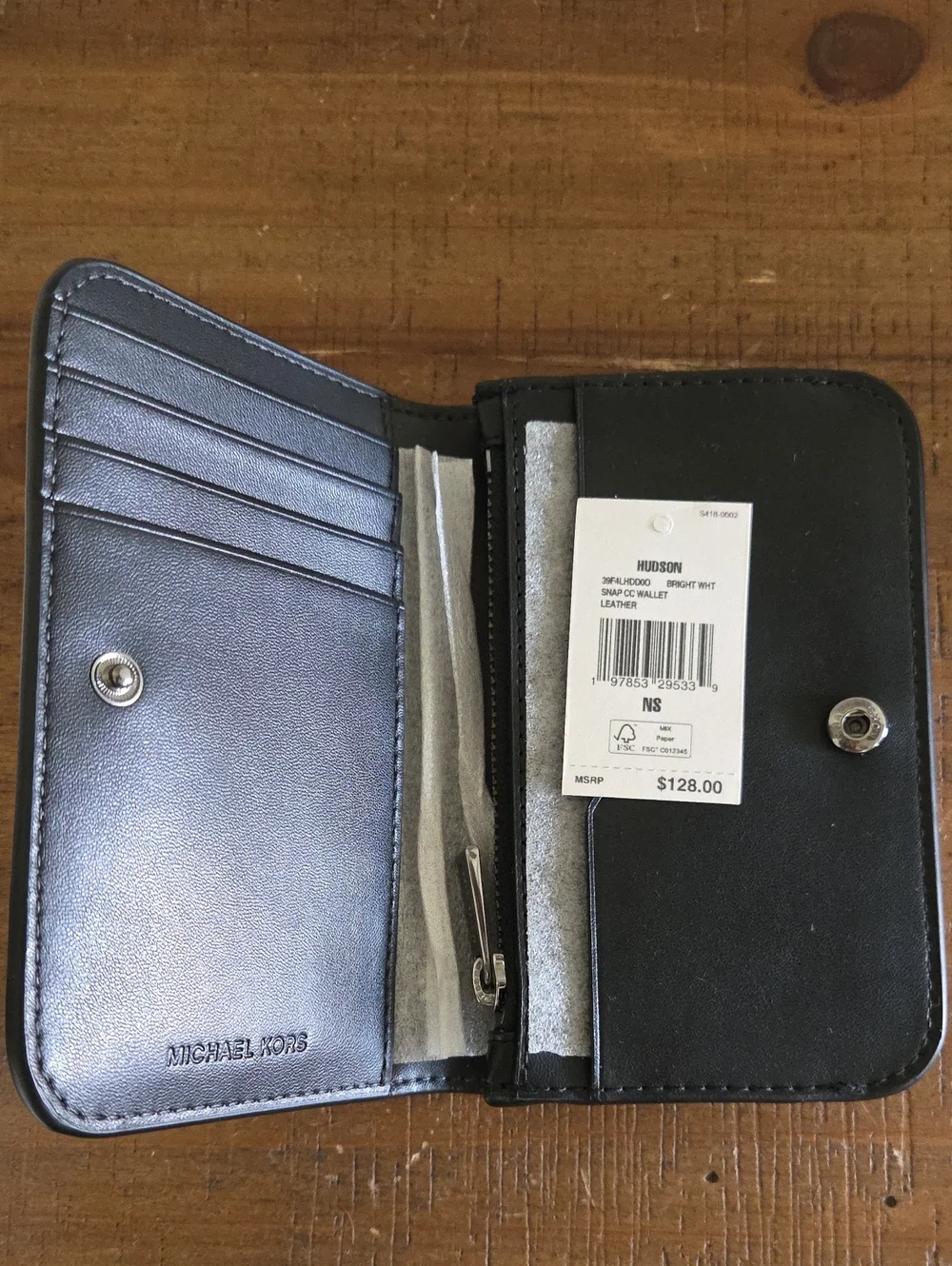 Michael Kors Mens White Hudson Wallet NWT $128